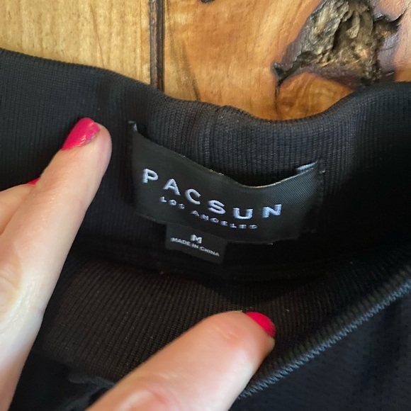 Pacsun black Eagle Embroidered Men's Shorts - Picture 2 of 4